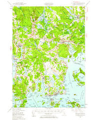 Columbia Falls Maine Historical topographic map, 1:62500 scale, 15 X 15 Minute, Year 1941