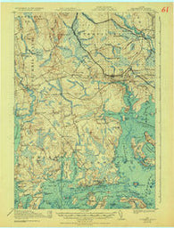 Columbia Falls Maine Historical topographic map, 1:62500 scale, 15 X 15 Minute, Year 1921