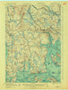Columbia Falls Maine Historical topographic map, 1:62500 scale, 15 X 15 Minute, Year 1921