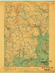 Columbia Falls Maine Historical topographic map, 1:62500 scale, 15 X 15 Minute, Year 1921