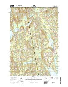 Corinna Maine Current topographic map, 1:24000 scale, 7.5 X 7.5 Minute, Year 2014