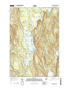 Crawford Lake Maine Current topographic map, 1:24000 scale, 7.5 X 7.5 Minute, Year 2014
