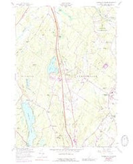 Cumberland Center Maine Historical topographic map, 1:24000 scale, 7.5 X 7.5 Minute, Year 1957