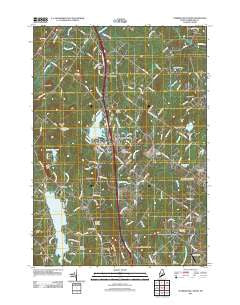 Cumberland Center Maine Historical topographic map, 1:24000 scale, 7.5 X 7.5 Minute, Year 2011