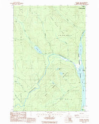 Cunliffe Lake Maine Historical topographic map, 1:24000 scale, 7.5 X 7.5 Minute, Year 1986