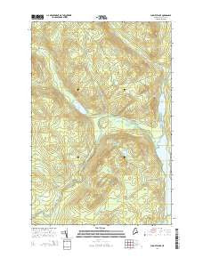 Cunliffe Lake Maine Current topographic map, 1:24000 scale, 7.5 X 7.5 Minute, Year 2014