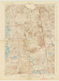 Cupsuptic Maine Historical topographic map, 1:62500 scale, 15 X 15 Minute, Year 1935