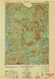 Cupsuptic Maine Historical topographic map, 1:50000 scale, 15 X 15 Minute, Year 1950
