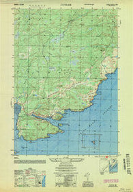 Cutler Maine Historical topographic map, 1:25000 scale, 7.5 X 7.5 Minute, Year 1953