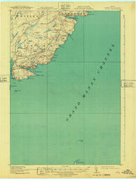 Cutler Maine Historical topographic map, 1:62500 scale, 15 X 15 Minute, Year 1918