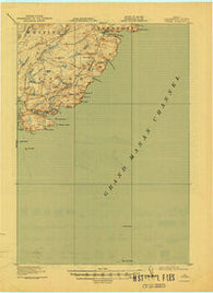 Cutler Maine Historical topographic map, 1:62500 scale, 15 X 15 Minute, Year 1918