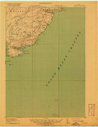 Cutler Maine Historical topographic map, 1:62500 scale, 15 X 15 Minute, Year 1918