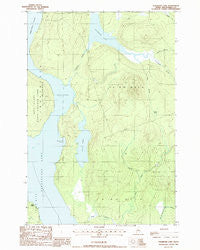 Cuxabexis Lake Maine Historical topographic map, 1:24000 scale, 7.5 X 7.5 Minute, Year 1988