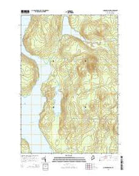 Cuxabexis Lake Maine Current topographic map, 1:24000 scale, 7.5 X 7.5 Minute, Year 2014