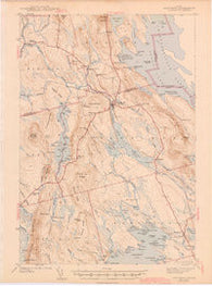 Danforth Maine Historical topographic map, 1:62500 scale, 15 X 15 Minute, Year 1943