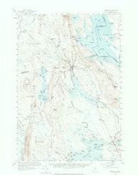 Danforth Maine Historical topographic map, 1:62500 scale, 15 X 15 Minute, Year 1958