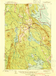 Danforth Maine Historical topographic map, 1:62500 scale, 15 X 15 Minute, Year 1941