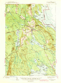 Danforth Maine Historical topographic map, 1:62500 scale, 15 X 15 Minute, Year 1943