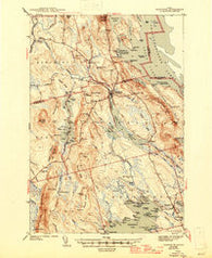 Danforth Maine Historical topographic map, 1:62500 scale, 15 X 15 Minute, Year 1943