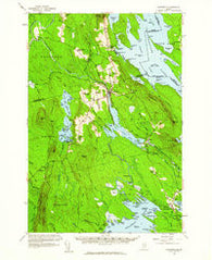 Danforth Maine Historical topographic map, 1:62500 scale, 15 X 15 Minute, Year 1958