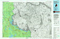 Danforth Maine Historical topographic map, 1:100000 scale, 30 X 60 Minute, Year 1994