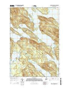Dark Cove Mountain Maine Current topographic map, 1:24000 scale, 7.5 X 7.5 Minute, Year 2014