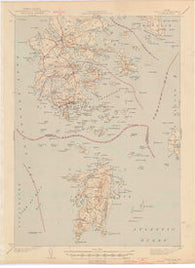 Deer Isle Maine Historical topographic map, 1:62500 scale, 15 X 15 Minute, Year 1944