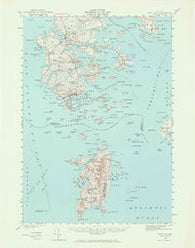 Deer Isle Maine Historical topographic map, 1:62500 scale, 15 X 15 Minute, Year 1942