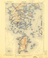 Deer Isle Maine Historical topographic map, 1:62500 scale, 15 X 15 Minute, Year 1904