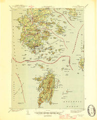 Deer Isle Maine Historical topographic map, 1:62500 scale, 15 X 15 Minute, Year 1944