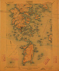 Deer Isle Maine Historical topographic map, 1:62500 scale, 15 X 15 Minute, Year 1904