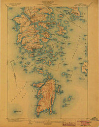 Deer Isle Maine Historical topographic map, 1:62500 scale, 15 X 15 Minute, Year 1904