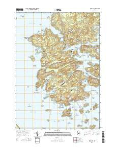 Deer Isle Maine Current topographic map, 1:24000 scale, 7.5 X 7.5 Minute, Year 2014