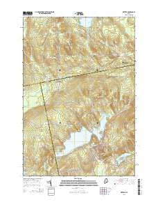 Dexter Maine Current topographic map, 1:24000 scale, 7.5 X 7.5 Minute, Year 2014
