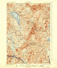 Dixfield Maine Historical topographic map, 1:62500 scale, 15 X 15 Minute, Year 1929