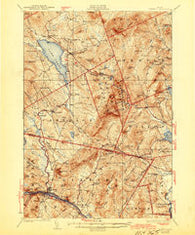 Dixfield Maine Historical topographic map, 1:62500 scale, 15 X 15 Minute, Year 1929