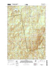 Dixmont Maine Current topographic map, 1:24000 scale, 7.5 X 7.5 Minute, Year 2014