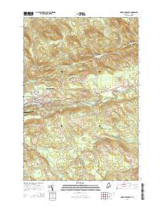 Dover-Foxcroft Maine Current topographic map, 1:24000 scale, 7.5 X 7.5 Minute, Year 2014