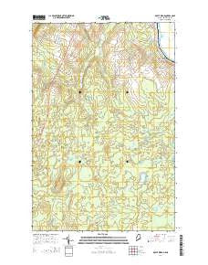 Doyle Ridge Maine Current topographic map, 1:24000 scale, 7.5 X 7.5 Minute, Year 2014
