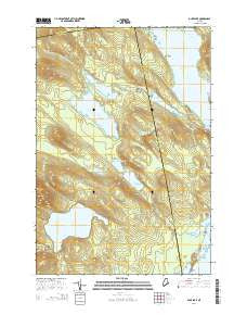 Duck Lake Maine Current topographic map, 1:24000 scale, 7.5 X 7.5 Minute, Year 2014