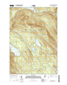 East Carry Pond Maine Current topographic map, 1:24000 scale, 7.5 X 7.5 Minute, Year 2014