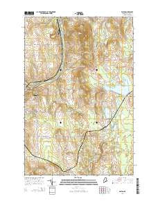 Easton Maine Current topographic map, 1:24000 scale, 7.5 X 7.5 Minute, Year 2014