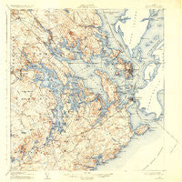Eastport Maine Historical topographic map, 1:62500 scale, 15 X 15 Minute, Year 1908