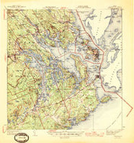 Eastport Maine Historical topographic map, 1:62500 scale, 15 X 15 Minute, Year 1945