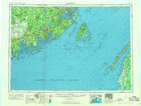 Eastport Maine Historical topographic map, 1:250000 scale, 1 X 2 Degree, Year 1969
