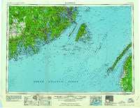 Eastport Maine Historical topographic map, 1:250000 scale, 1 X 2 Degree, Year 1961