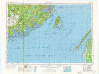 Eastport Maine Historical topographic map, 1:250000 scale, 1 X 2 Degree, Year 1976