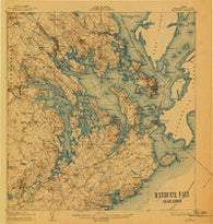 Eastport Maine Historical topographic map, 1:62500 scale, 15 X 15 Minute, Year 1908