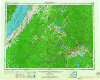 Edmundston Maine Historical topographic map, 1:250000 scale, 1 X 2 Degree, Year 1962