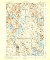 Ellsworth Maine Historical topographic map, 1:62500 scale, 15 X 15 Minute, Year 1911